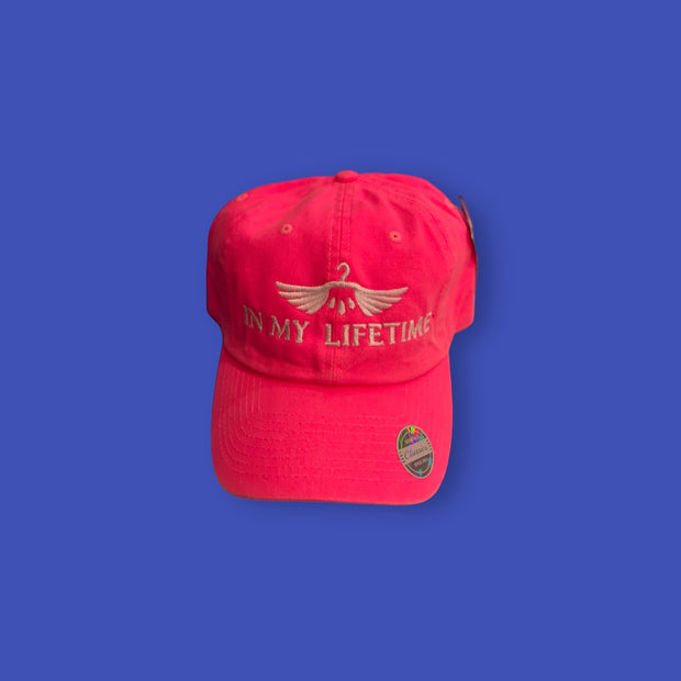 Hot pink logo dad hat